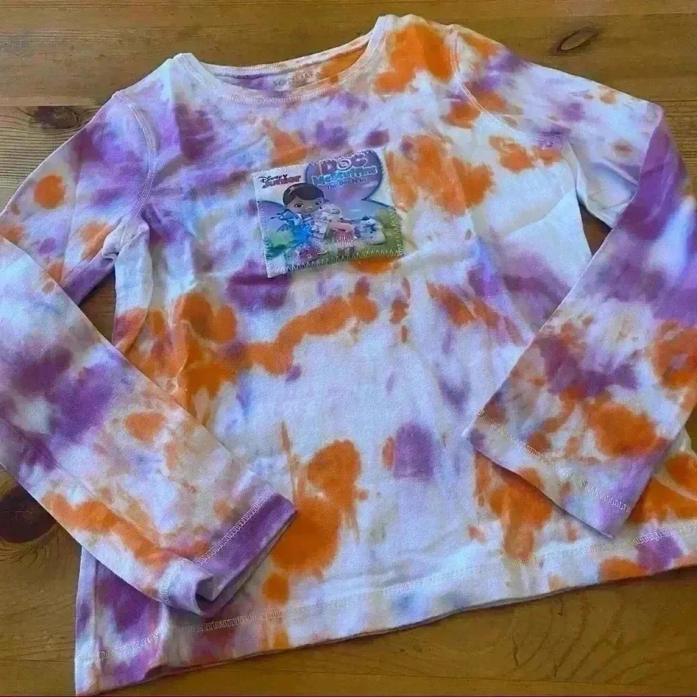 New tie dye Doc McStuffins T-shirt Sonoma Girls 6X Character Shirt